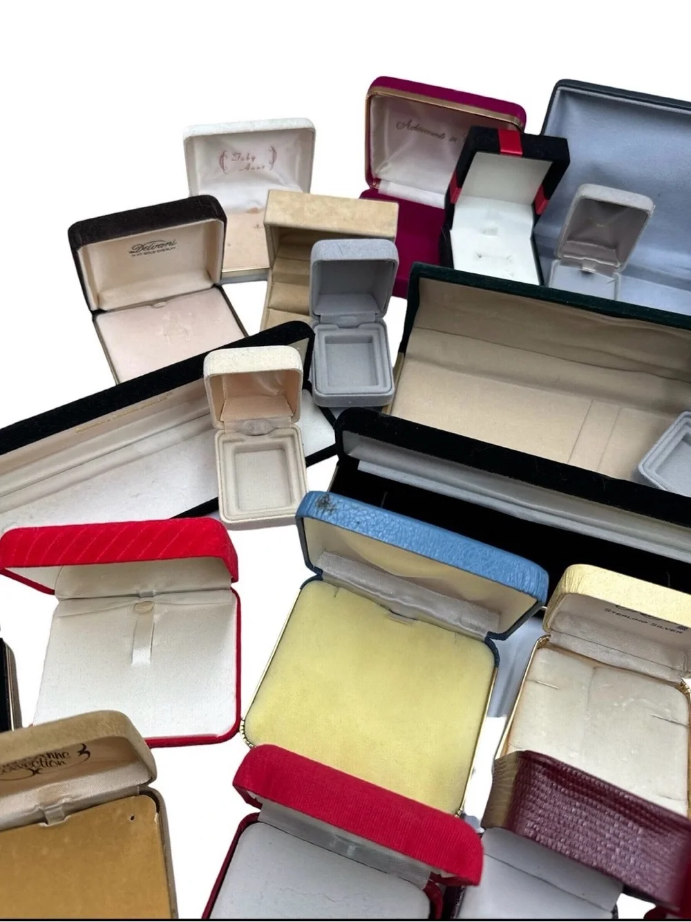 Vintage Jewelry Gift Box Lot 53 Empty Ring Necklace, Bracelet & Earring Boxes